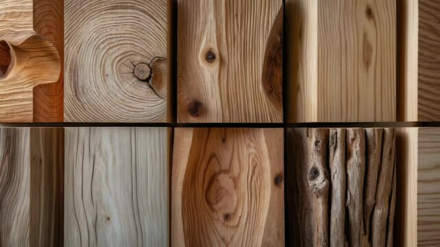 Textures of Rowan and Ash Tree Wood