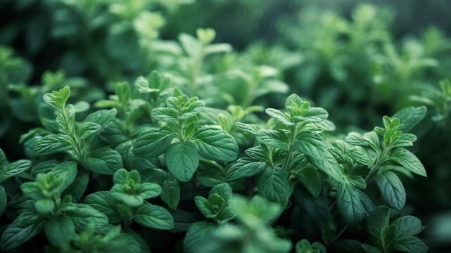Leaves of sweet marjoram - scientific designation - Origanum majorana