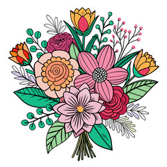  Vibrant Bohemian Floral Bouquet Design