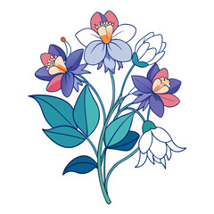  Elegant Columbine Bouquet Floral Design