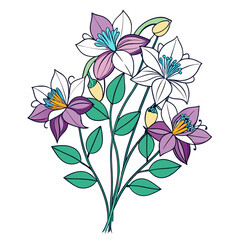  Stylish Columbine Flower Bouquet Design