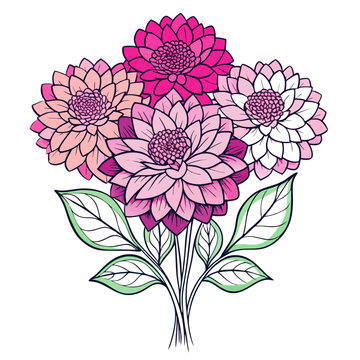 Dahlia clip art preview