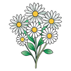 Fototapeta premium Stylish Daisy Flower Bouquet Floral Design