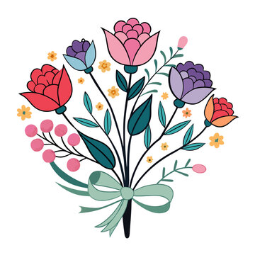 recommend clip art:  Beautiful Enchanted Path Bouquet of Flowers