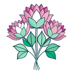  Charming Floating Lotus Bouquet Illustration