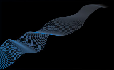 Dark blue abstract background geometry shine and layer element vector for presentation design