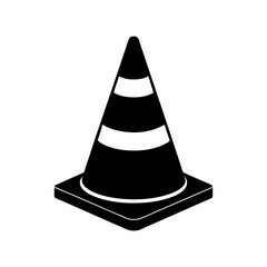 Traffic Cone Silhouette vector illustration