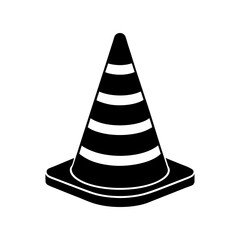 Traffic Cone Silhouette vector illustration
