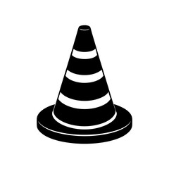 Traffic Cone Silhouette vector illustration