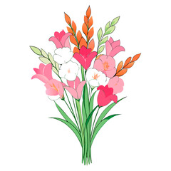  Elegant Gladiolus Bouquet Flower Art
