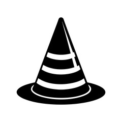 Traffic Cone Silhouette vector illustration