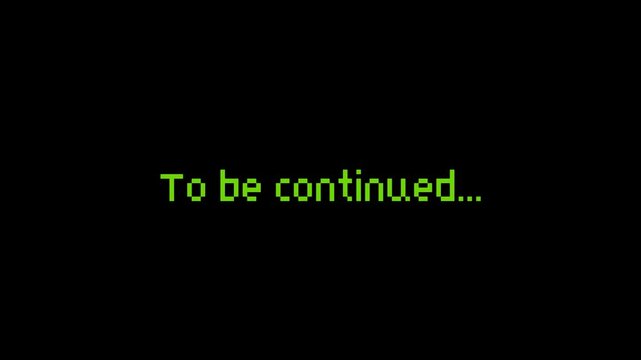 "To Be Continued" Text Animation with Suspenseful Cinematic Effects