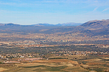Granada from the hills above Padul, Spain