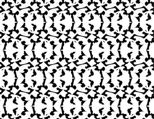 Black and White Abstract Pattern with Dynamic Geometric Composition