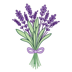 Fototapeta premium Elegant Lavender and Sage Floral Artwork
