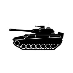 Fototapeta premium Tank Silhouette vector illustration
