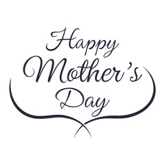 Happy Mother's Day with modern calligraphy text