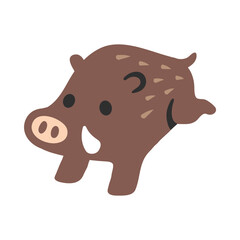 Boar, clipart, isolated on white background