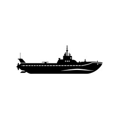 Obraz premium Submarine Silhouette vector illustration