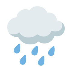 Rain cloud, clipart, isolated on white background