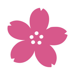 Cherry blossom, clipart, isolated on white background