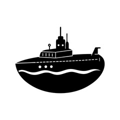 Fototapeta premium Submarine Silhouette vector illustration