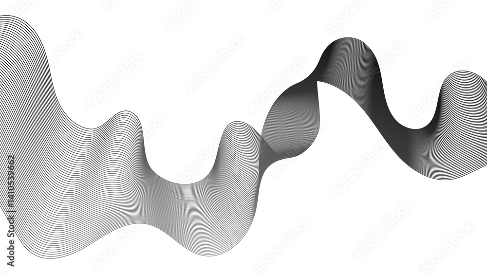 Aufkleber abstract backdrop with grey wave gradient lines