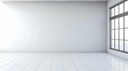 Obraz premium Empty Modern White Room With Large Window