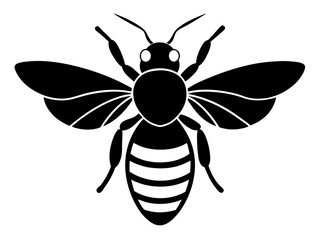 Honey Bee Silhouette Vector & SVG, Cute Bee Vector for Nature Crafts