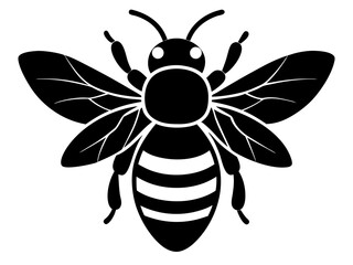 Honey Bee Silhouette Vector & SVG, Cute Bee Vector for Nature Crafts