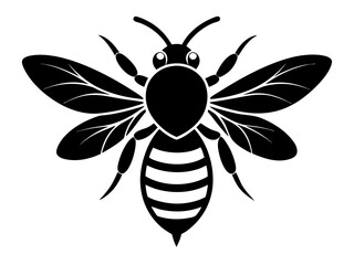 Honey Bee Silhouette Vector & SVG, Cute Bee Vector for Nature Crafts