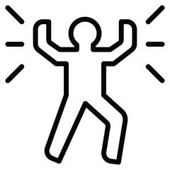 Strength On Sports icon line vector illustration