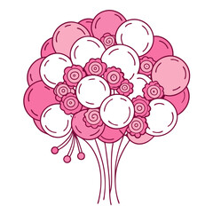  Attractive Pink Ball Bouquet with Artistic Design
