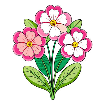recommend clip art:  Charming Primrose Bouquet Flower Artwork