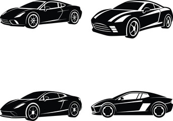 Sports Car Silhouette vector illustration