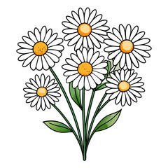 Obraz premium Exquisite Requiem for a Daisy Bouquet Floral Art
