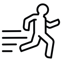 Speed On Sports icon line vector illustration