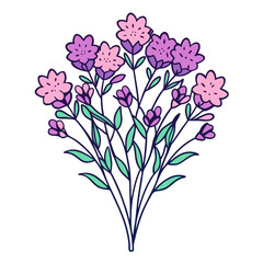  Stylish Statice Bouquet Illustration with Fresh Details