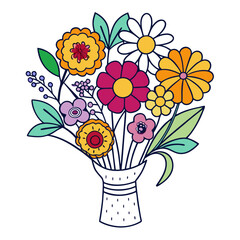  Vibrant Summertime Bouquet with Fresh Colors