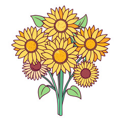  Stunning Sunflower Bouquet in Artistic Style