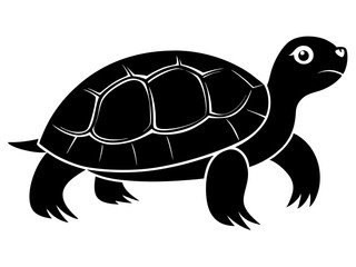 Turtle Silhouette Vector & SVG, Sea Turtle Vector  for Ocean Crafts