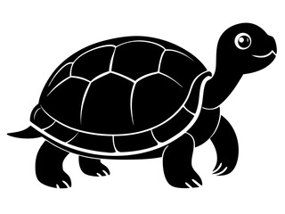 Turtle Silhouette Vector & SVG, Sea Turtle Vector  for Ocean Crafts