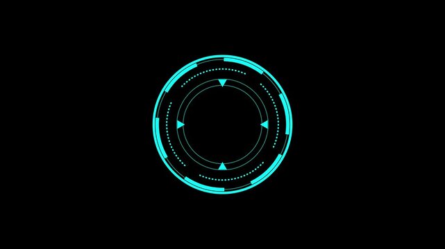 Sci-Fi Futuristic HUD circle interfaces digital display Screen, Hi-tech Hologram button, Loading, target, High Tech Concept. PNG Alpha.Abstract Circle and line HUD technological futuristic elements.