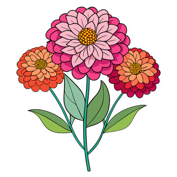 Zinnia clip art preview
