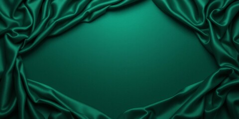 Emerald Green Silk Drape Frame