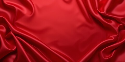 Rich Red Satin Drape