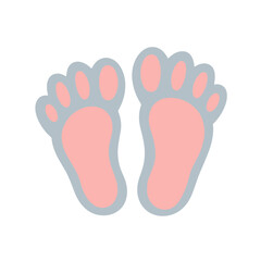 Obraz premium Footprints illustration on a light background