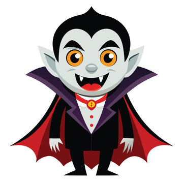 Halloween vampires isolated on white