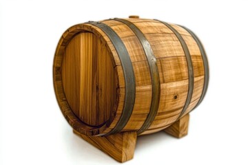 wooden Barrel isolated on white background