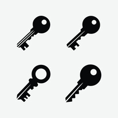key icon. key set symbol vector elements for infographic web.